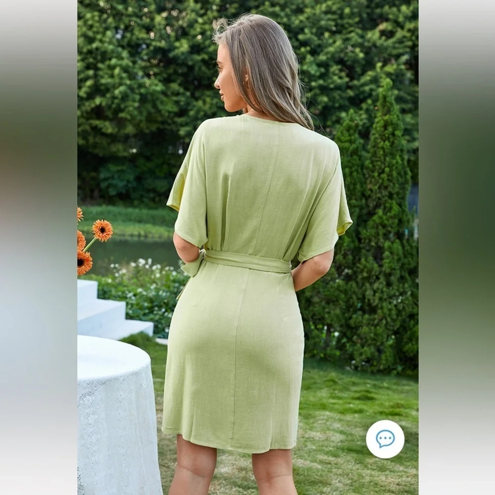 NWT Cupshe Open Front Tie Waist Lace Up Dress
Size L - Picture 5 of 7